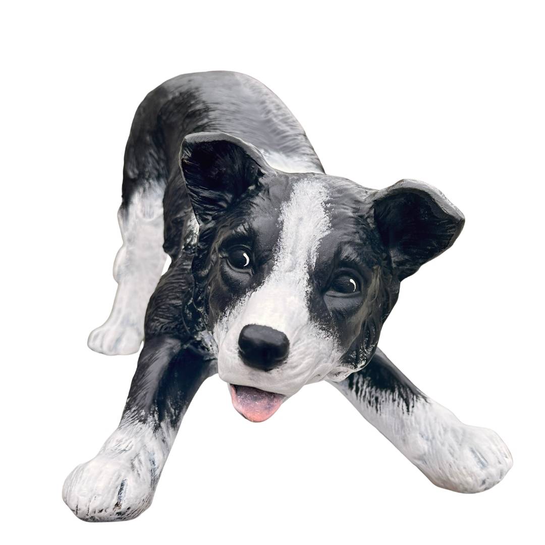 Keramická border kolie v zahradě